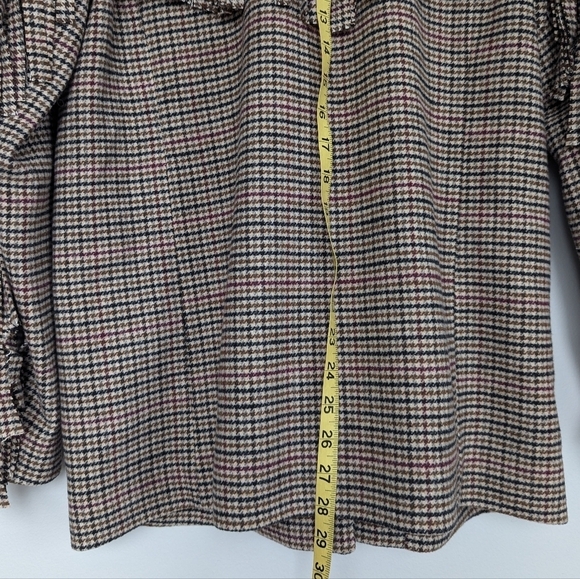 Rails Jagger Houndstooth Plaid Button Front Blazer, Pockets, Fringe Detail sz M - Picture 15 of 15